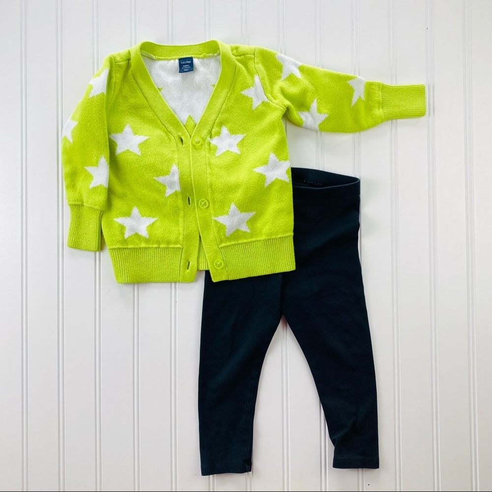 Neon BabyGap Star Cardigan